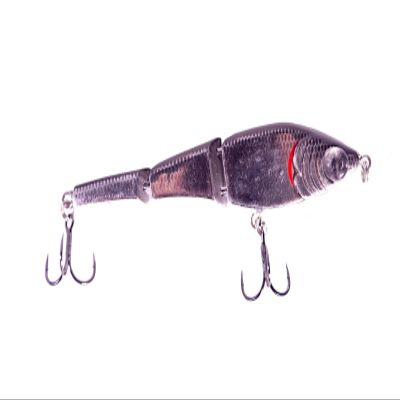 Mirrolure C31MR-CRBK Jointed Swimbait Slvr/Black Back/Org Chin 4 in 1/2oz