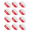Hardcore XT White and Red RD Logo Extra Thick Standard Dart Flights - 4 Sets Per Pack (12 Dart Flights in Total) view 1