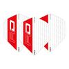 Hardcore XT White and Red RD Logo Extra Thick Standard Dart Flights - 4 Sets Per Pack (12 Dart Flights in Total) view 2