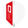 Hardcore XT White and Red RD Logo Extra Thick Standard Dart Flights - 4 Sets Per Pack (12 Dart Flights in Total) view 4