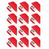 Hardcore XT Red and White RD Logo Extra Thick Standard Dart Flights - 4 Sets Per Pack (12 Dart Flights in Total) view 1