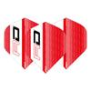 Hardcore XT Red and White RD Logo Extra Thick Standard Dart Flights - 4 Sets Per Pack (12 Dart Flights in Total) view 2