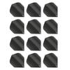 RED DRAGON Hardcore XT Black Patterned Extra Thick Standard Dart Flights - 5 Sets Per Pack (15 Dart Flights in Total) view 1