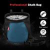 MoKo Rock Climbing Chalk Bag, Bouldering Chalk Pot Bucket with Adjustable Belt & Carabiner Drawstring Climbing Gear for Rock Climbing Weight Lifting Gymnastics Crossfit - Black & Royal Blue view 2