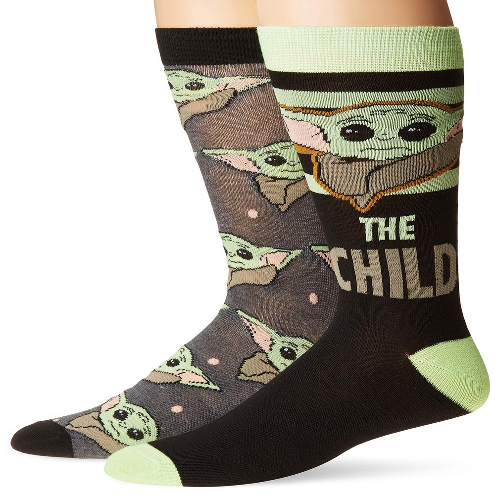STAR WARS The Mandalorian The Child Men's 2 Pack Crew Socks