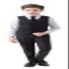 Yavakoor Boys Suits 4 Pieces Toddler Vest Tie Set Slim Outfits for Kids Black Size 3T view 2