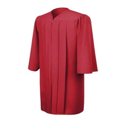 CLERKMANS Red High School Graduation Gown  Matte Fabric 54 (5'9"-5'11")