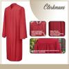 CLERKMANS Red High School Graduation Gown  Matte Fabric 54 (5'9"-5'11") view 3