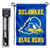 Delaware Blue Hens Garden Flag with Pole Stand Holder view 1