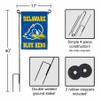 Delaware Blue Hens Garden Flag with Pole Stand Holder view 3