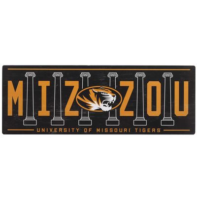 Open Road Brands University of Missouri Mizzou Wood Wall Decor - Large Missouri Tigers Sign for Man Cave or Dorm Room