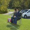 Quik Shade Extra Wide Folding Camp Chair with Tilt UV Sun Protection Canopy, Black view 4