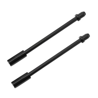 2Pcs Bike Flexible V-Brake Noodle Cable Guide Rubber Boots Bicycle Cycling (Black)