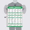 QUICKFIT 3 Pack - Dumbbell Workouts + Bodyweight Exercises + Barbell Routine Poster Set - Set of 3 Workout Charts (Laminated, 18" x 24") view 2