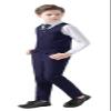 Yavakoor Suit for Boy 4 Pieces Toddler Vest Tie Set Slim Outfits for Kids Navy Blue Size 5 view 1