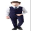 Yavakoor Suit for Boy 4 Pieces Toddler Vest Tie Set Slim Outfits for Kids Navy Blue Size 5 view 2