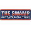 Open Road Brands University of Florida The Swamp Slogan Wood Wall Decor - Large Florida Gators Sign - Only Gators Get Out Alive view 1