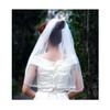Campsis Bridal Wedding Veil with Comb Pearls Tulle Veils Bride Lace Veil Hair Accessories for Women and Girls (White) view 1