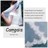 Campsis Bridal Wedding Veil with Comb Pearls Tulle Veils Bride Lace Veil Hair Accessories for Women and Girls (White) view 3