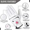 Golf Gloves Men Right Handed Golfer 2 Pack - 100% Cabretta Leather, Mens Golf Glove, All Weather Grip (Medium) view 2