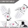 Golf Gloves Men Right Handed Golfer 2 Pack - 100% Cabretta Leather, Mens Golf Glove, All Weather Grip (Medium) view 4