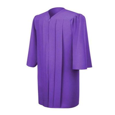 CLERKMANS Purple High School Graduation Gown  Matte Fabric 51 (5'6"-5'8")