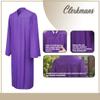 CLERKMANS Purple High School Graduation Gown  Matte Fabric 51 (5'6"-5'8") view 3
