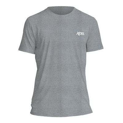 XCEL Youth Premium Stretch Short Sleeve Rashguard (Heather Grey, 10)