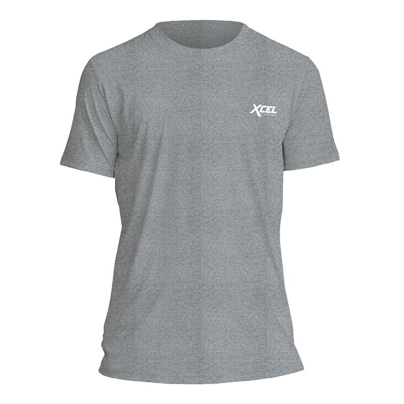 XCEL Youth Premium Stretch Short Sleeve Rashguard (Heather Grey, 10)