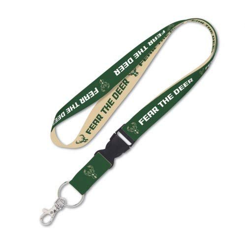 WinCraft Milwaukee Bucks Lanyard with Detachable Buckle, 1" - Fear The Deer