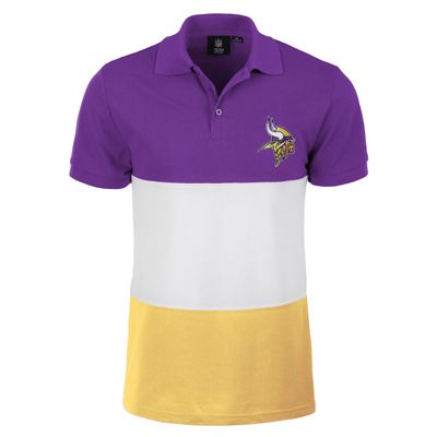 FOCO NFL Minnesota Vikings Mens Polo Short Sleeve ShirtPolo Short Sleeve Shirt, Rugby Scrum, S
