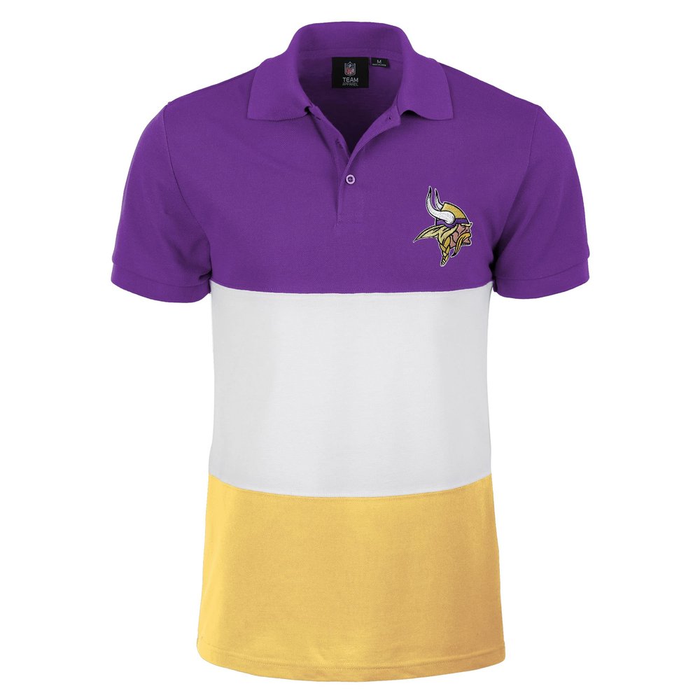 FOCO NFL Minnesota Vikings Mens Polo Short Sleeve ShirtPolo Short Sleeve Shirt, Rugby Scrum, S