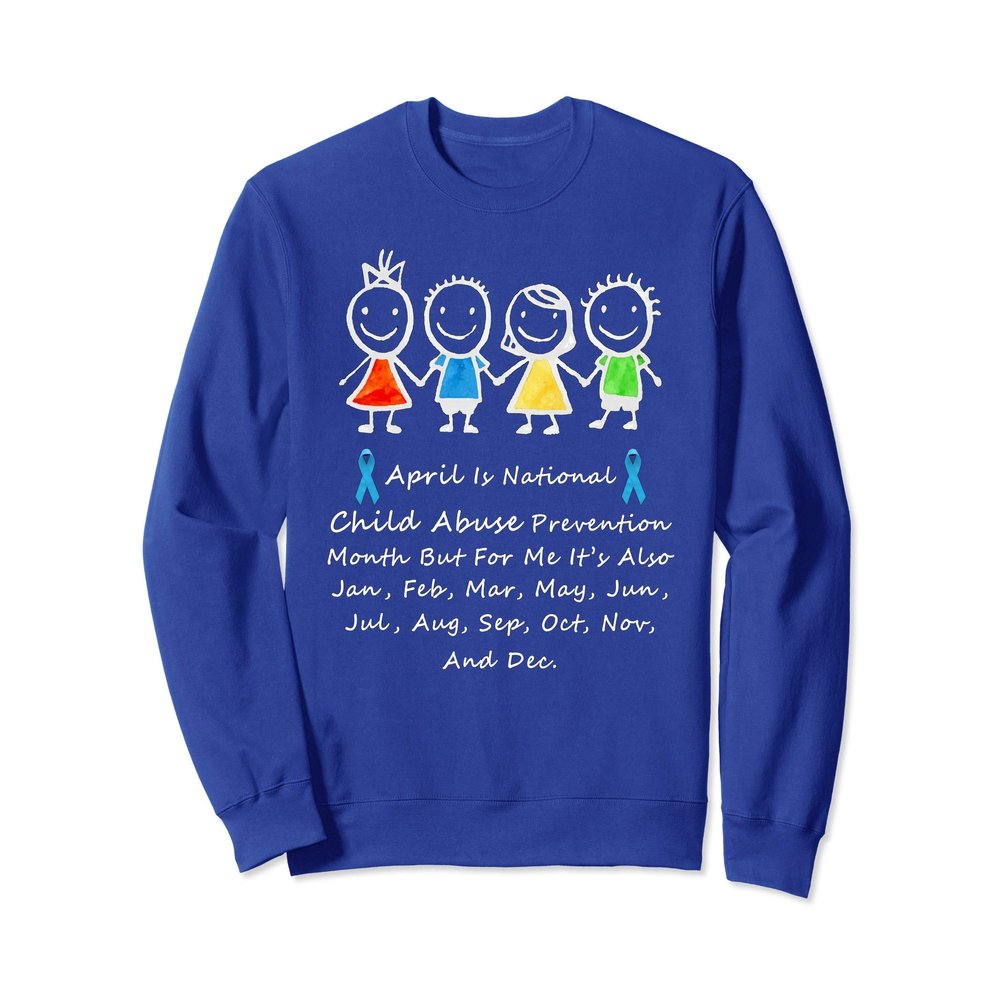 April Child Abuse Awareness Month Teacher Matching Outfit Sweatshirt