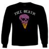 0259. dope Chill Till Death Ice Cream Skull Graphic Streetwear Society Men's Long Sleeve t Shirt (Black, 2X Large) view 1