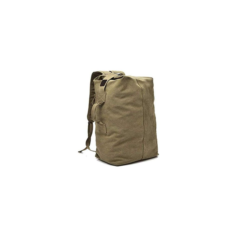 Multifunctional Military Tactical Style Canvas Backpack, Outdoor Sports Gym Bag, Men Hiking Camping Backpack