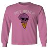 0259. dope Chill Till Death Ice Cream Skull Graphic Streetwear Society Men's Long Sleeve t Shirt (Pink X-Large) view 1