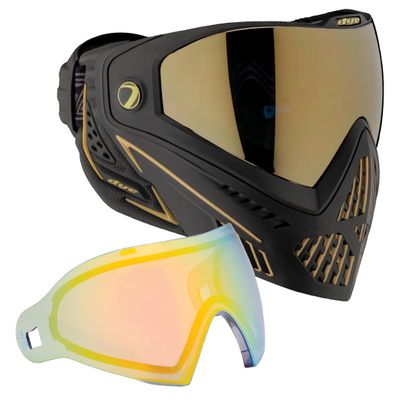 Dye i5 Paintball Goggle w/Bonus Thermal Lens (Dye i5 Paintball Goggle (Onyx/Gold 2.0 with Northern Lights Thermal Lens Combo)