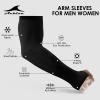 Achiou Arm Sun Sleeves Compression UV Protection Cooling for Men Women Summer Sunblock Basketball Football, Cover Arms Tattoo view 3