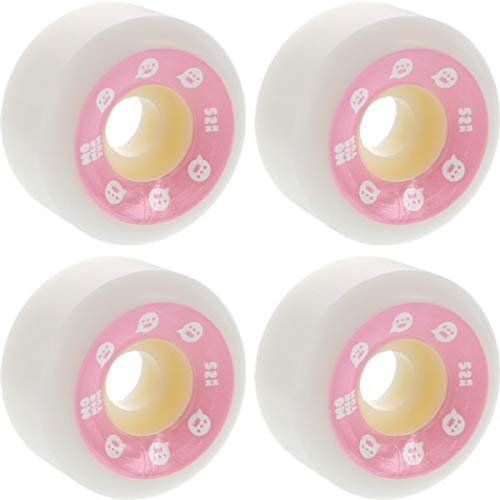 Momentum Wheels V2 Spiral White/Pink Skateboard Wheels - 52mm 101a (Set of 4)