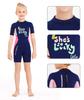 DIVE & SAIL Boys Short Sleeve Wetsuit One Piece Warm Swimsuit UV Protection Shorty Wetsuits Diving Swimming Suit Pink view 4