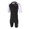 ZONE3 Men's Lava Long Distance Full Zip Short Sleeve Aero Suit (Black/White, X-Small) view 1