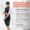 ZONE3 Men's Lava Long Distance Full Zip Short Sleeve Aero Suit (Black/White, X-Small) view 2