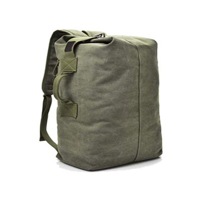 Multifunctional Military Tactical Style Canvas Backpack, Outdoor Sports Gym Bag, Men Hiking Camping Backpack