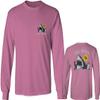 0256. Shark Summer Vibe Cool Graphic Surf Till Death Society Men's Long Sleeve t Shirt (Pink 2X Large) view 1