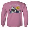 0256. Shark Summer Vibe Cool Graphic Surf Till Death Society Men's Long Sleeve t Shirt (Pink 2X Large) view 2