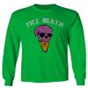 0259. dope Chill Till Death Ice Cream Skull Graphic Streetwear Society Men's Long Sleeve t Shirt (Irish Green 2X Large) view 1