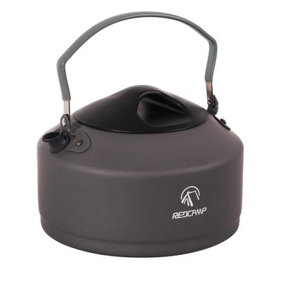 REDCAMP 0.9L Small Outdoor Camping Kettle, Aluminum Water Pot with Carrying Bag, Compact Lightweight Tea Kettle
