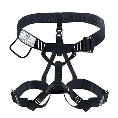 NewDoar Thickness Climbing Harness, CE Certification Wider Half Body Harness for Rock Rappelling Fire Rescuing Tree Climbing Gear (Black 2)