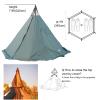 WINTENT 4 Season Teepee Tent with Stove Jack for Camping Hiking, Height 7.8FT/240CM (White, with Half Mesh Tent) view 2
