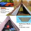 WINTENT 4 Season Teepee Tent with Stove Jack for Camping Hiking, Height 7.8FT/240CM (White, with Half Mesh Tent) view 3